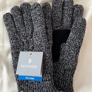 *Brand New* NBW NWT ISOTONER Women's Pile Lined Knit Gloves